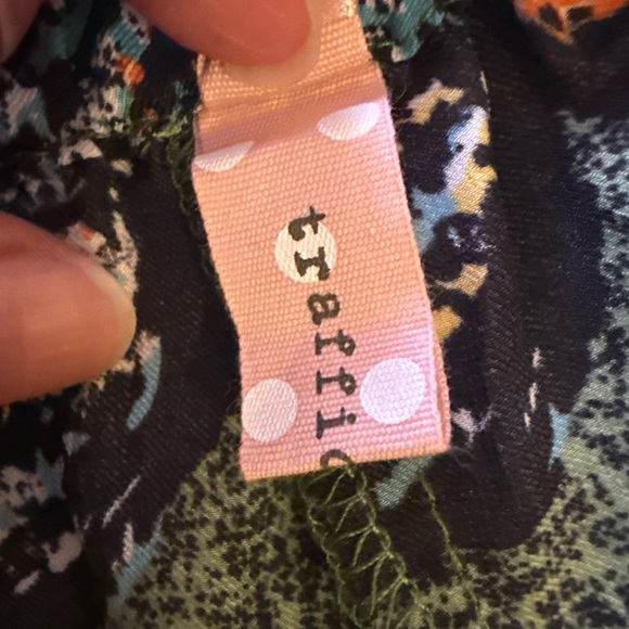 Floral Wide Leg Pants - Green and Multicolor - Picture 11 of 14